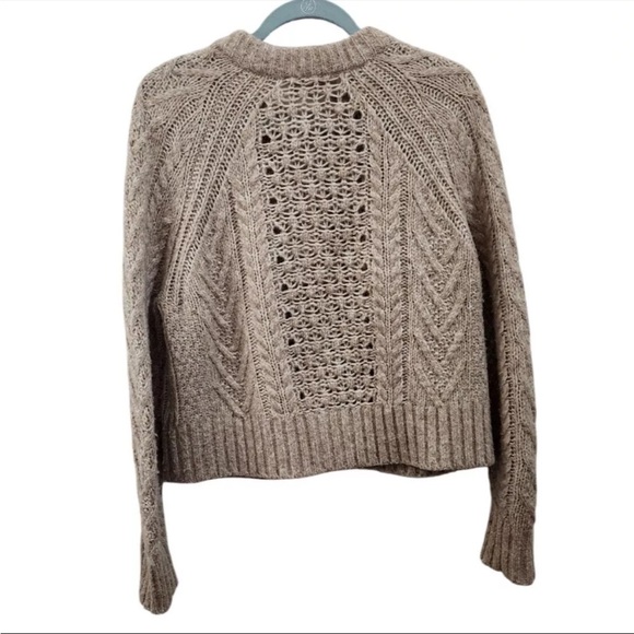 Everlane The Cloud Cable Cardigan in Heathered Birch - Picture 3 of 8